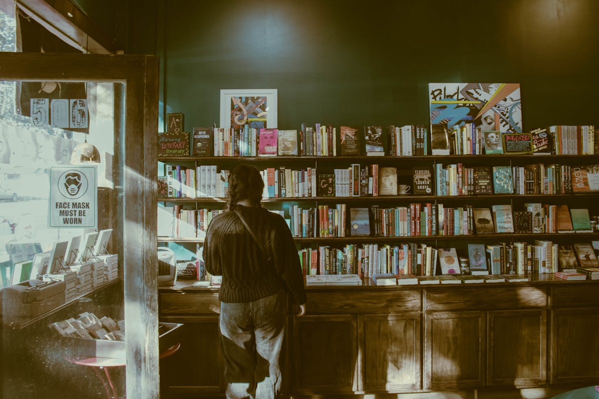 Cozy bookshop with shelves of books - Toronto rainy day retreat