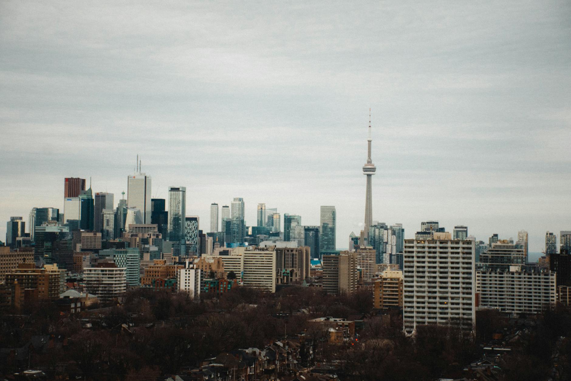 CN Tower Toronto close-up view of Canada's tallest freestanding structure