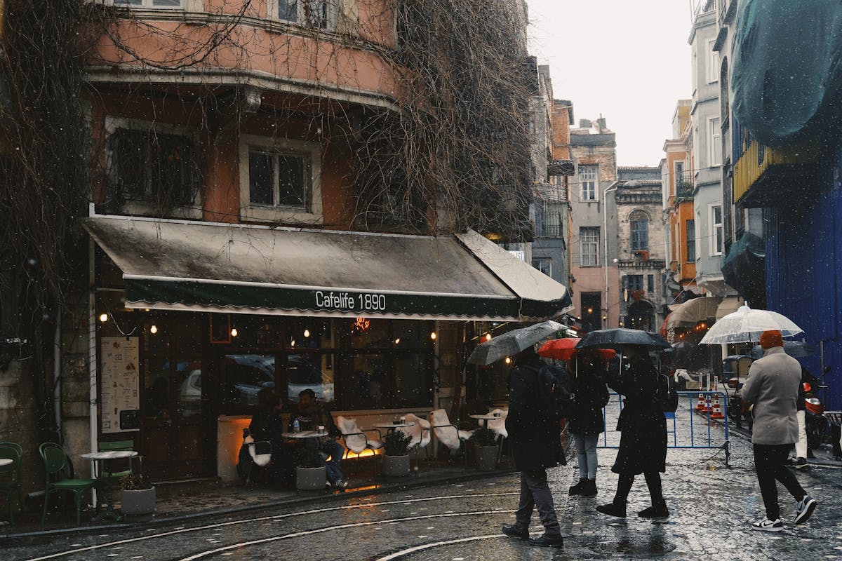 Cozy cafe interior perfect for a rainy day in Toronto
