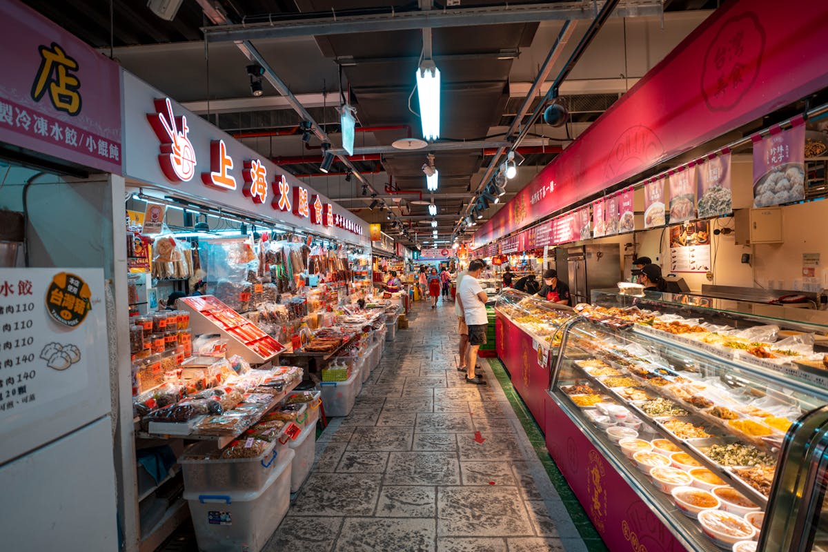 Indoor food market with vendors - Toronto rainy day activity