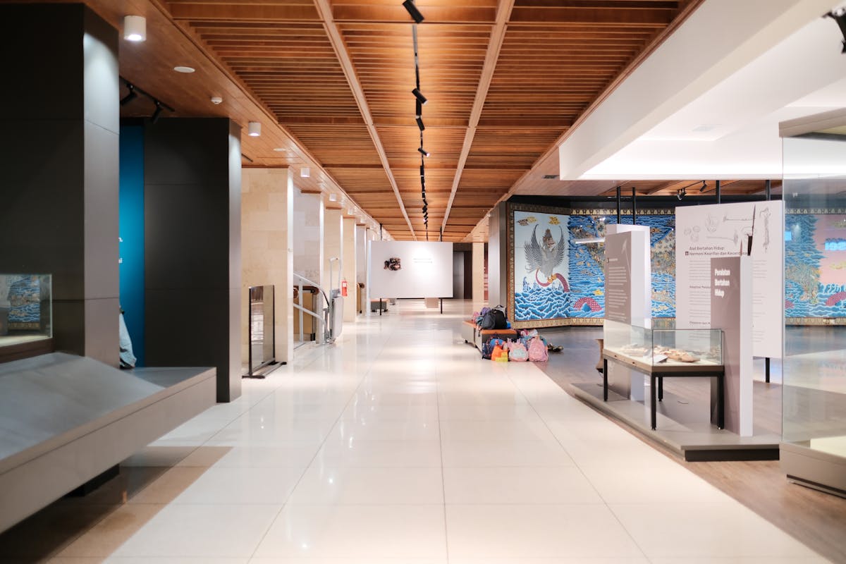 Interior of a museum with exhibits - indoor Toronto attraction