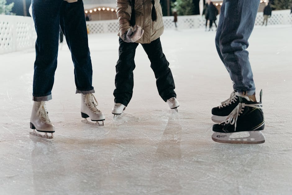 People enjoying outdoor ice skating a popular Toronto winter activity