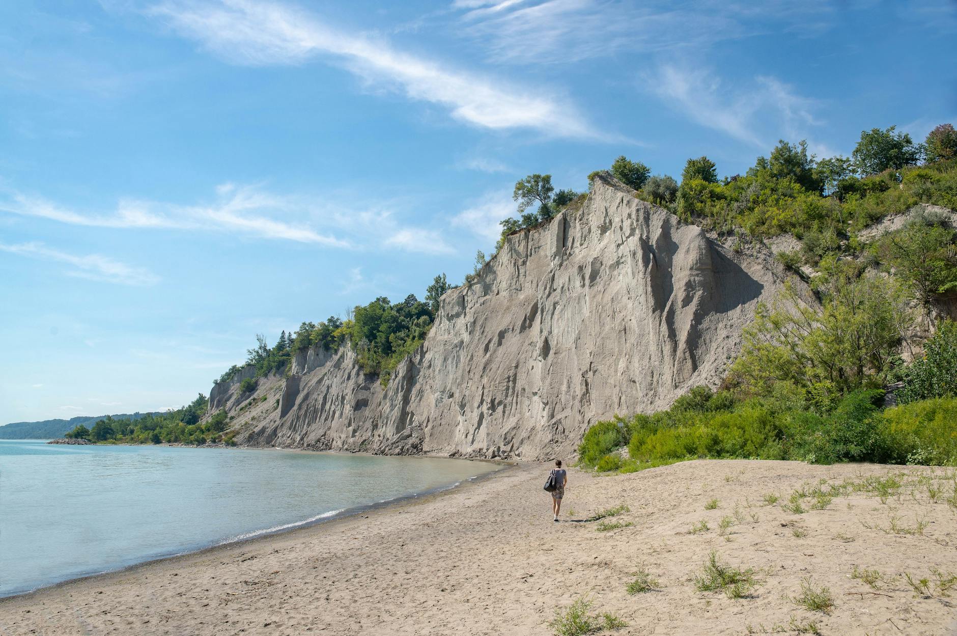 Scarborough Bluffs towering cliffs along Lake Ontario in Toronto