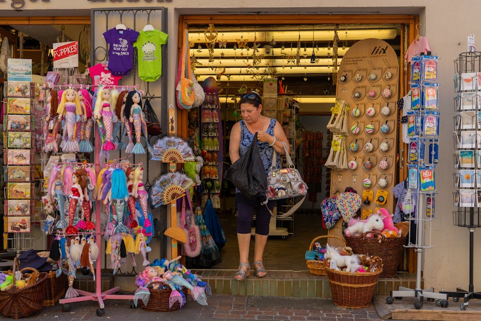 Colourful souvenir and gift shop storefront for unique Toronto souvenirs