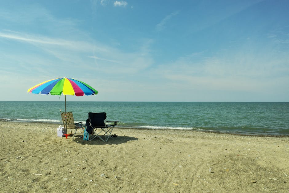 Relaxing beach scene by the lake ideal for Toronto outdoor summer activities