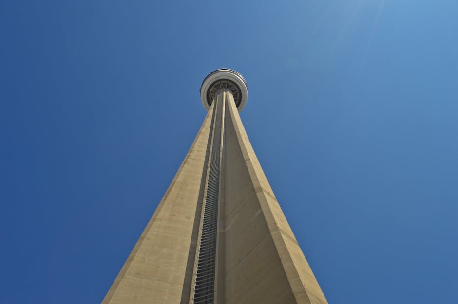 The iconic CN Tower rising above the Toronto cityscape