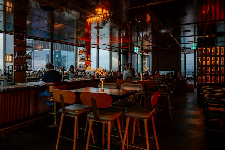 Rooftop bar with city skyline views ideal for Toronto nightlife