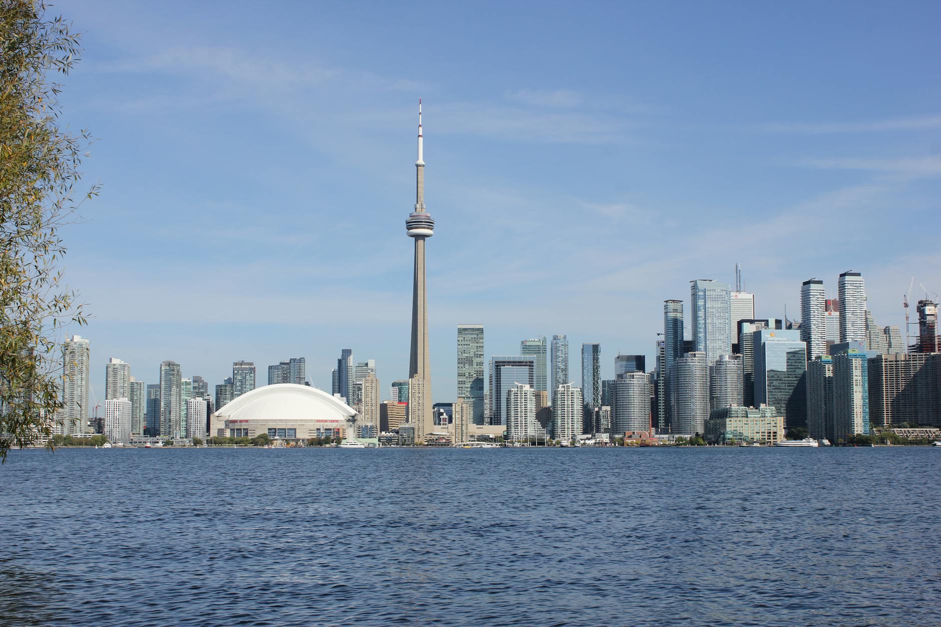 Toronto skyline with CN Tower on a sunny day