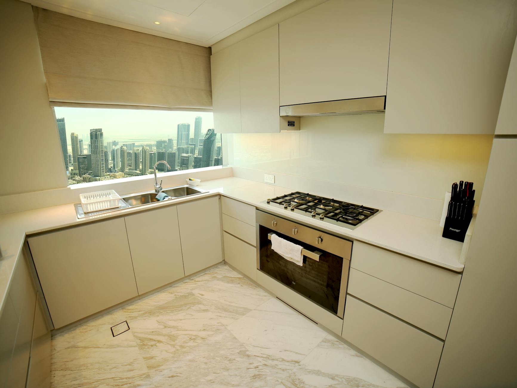 Airbnb Toronto modern condo apartment with city view kitchen