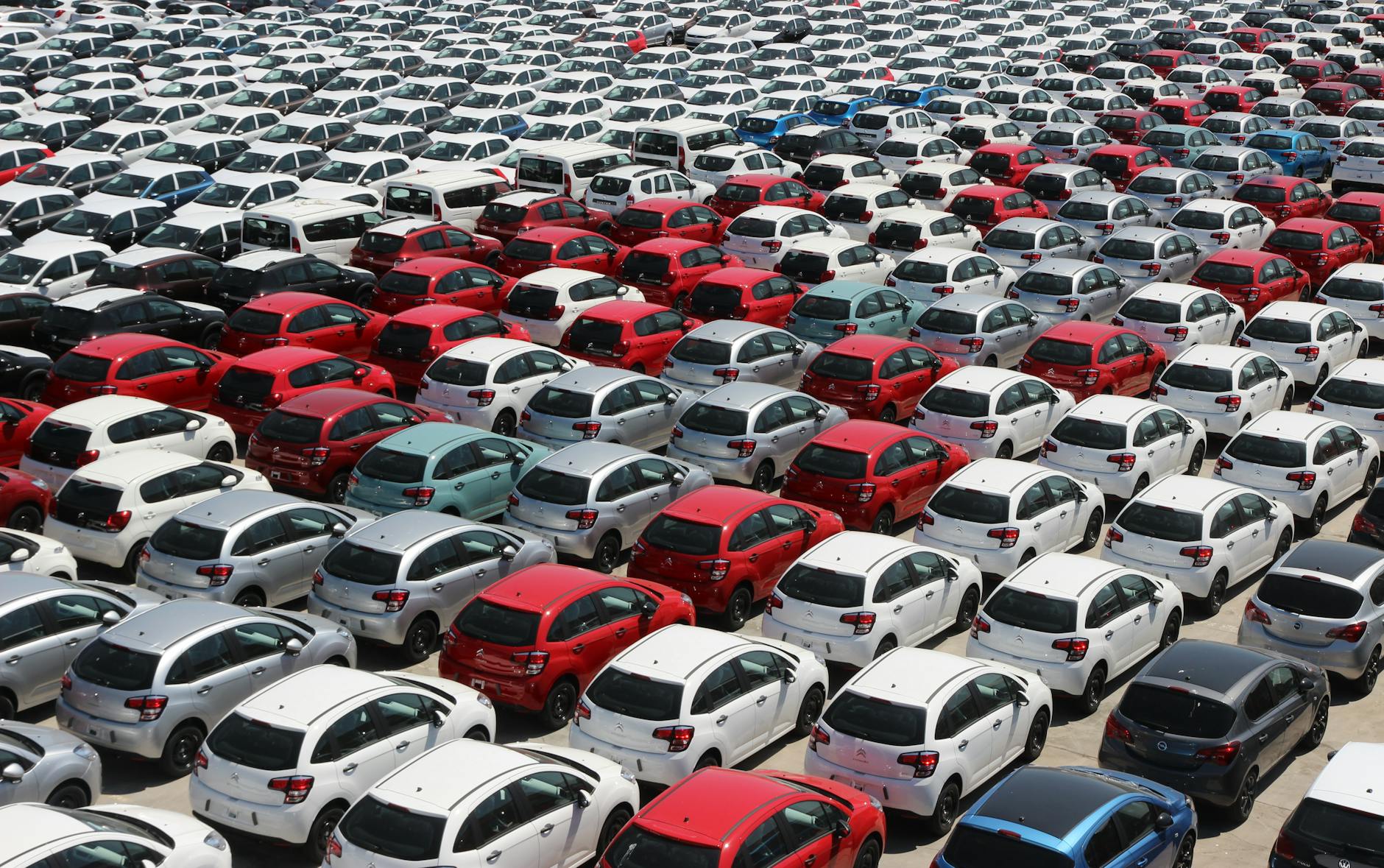 Renting a car Toronto rental car parking lot vehicles