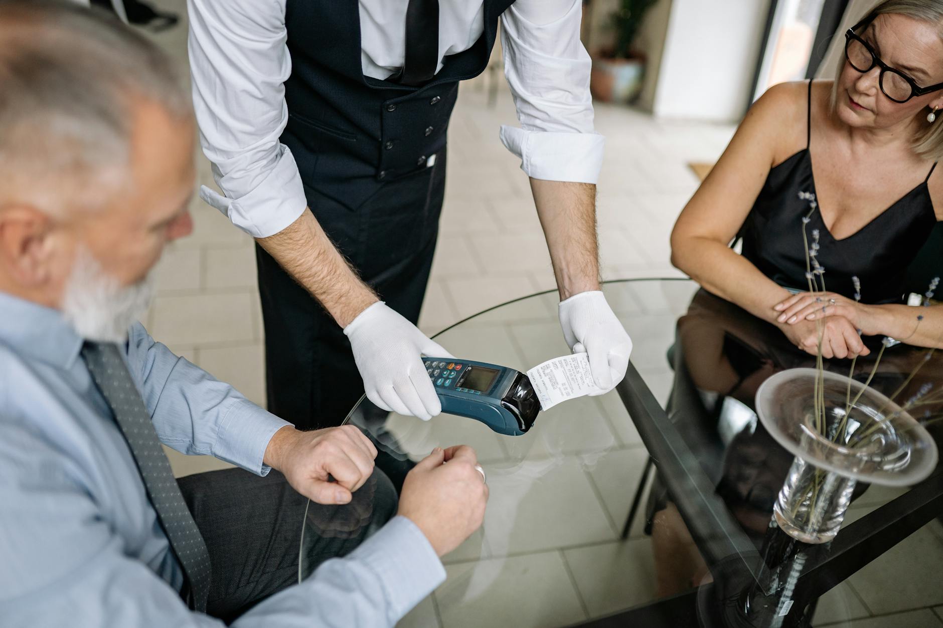 Tipping in Toronto Canada restaurant table check service receipt waiter