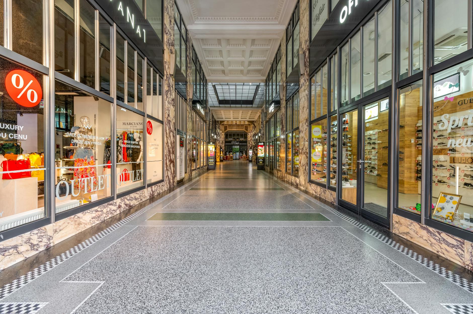 Toronto PATH underground retail stores corridor lighting commerce