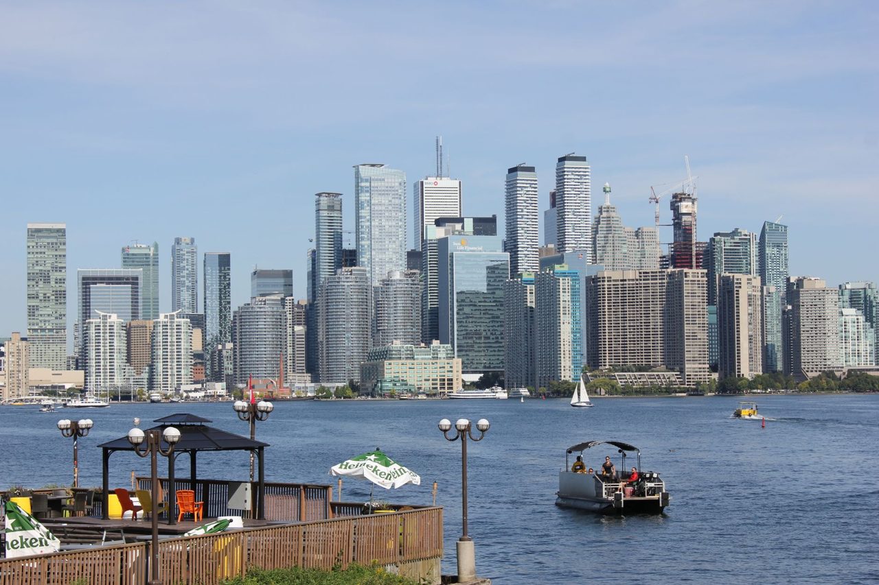 Toronto Harbourfront and waterfront on Lake Ontario